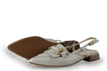 Manfield Slingbacks in maat 38 Wit, Verzenden, Wit, Manfield, Gedragen