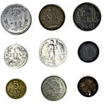 Roemenië, Bulgarije. Set of 9 coins, incl. silver, various