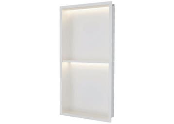 Inbouwnis Luca Sanitair Nissen 2-Vaks 30x60x6,5cm Met LED, Ophalen of Verzenden, Nieuw, Bad