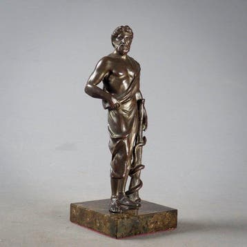 Beeldje - Asclepius (Aesculapius) - Grieks-Romeinse god