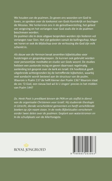 Als dauw van de Hermon 9789085203063 Henk Poot, Boeken, Verzenden, Zo goed als nieuw, Henk Poot