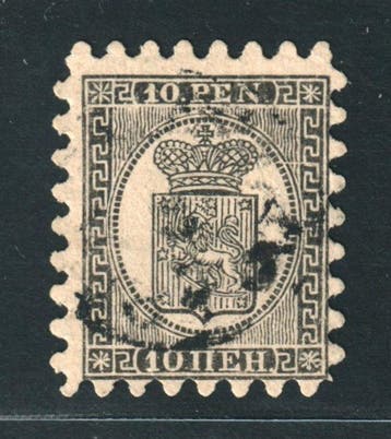 Finland 1866 - FINNLAND 7 A x, gestreept papier, gestempeld, Gestempeld