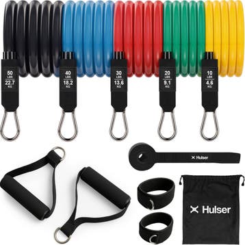 TPE weerstandsbanden set 120 cm – 12-delig – 4-23 kg, Verzenden, Nieuw, Benen, Weerstandband