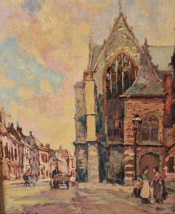 Hendrik Schaap (1978-1955) - Delft., Antiek en Kunst, Kunst | Schilderijen | Klassiek