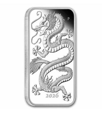 Australië. 1 Dollar 2026 – Dragon Rectangular – 1 oz Silver