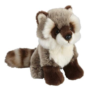 Ravensden wasbeer knuffel - grijs pluche - 18 cm, Verzenden, Nieuw