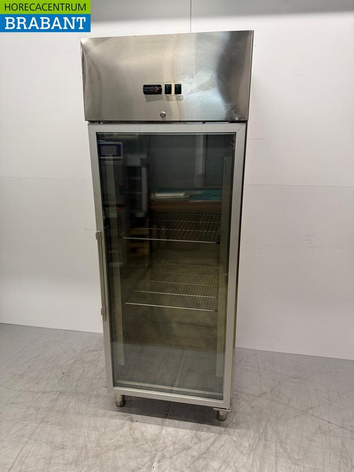 RVS Glasdeur Vriezer 650 liter 230V Horeca, Zakelijke goederen, Horeca | Keukenapparatuur, Gebruikt, Ophalen of Verzenden