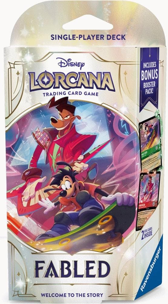 Disney Lorcana TCG - Fabled Starter Deck - Powerline & Max |, Hobby en Vrije tijd, Verzamelkaartspellen | Overige, Nieuw, Verzenden