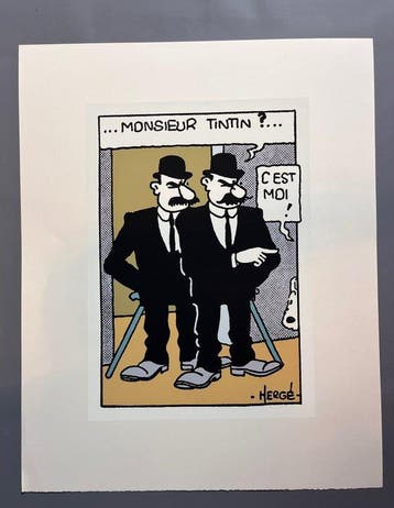 Tintin - 1 Zeefdruk Clair Obscur - 60e verjaardag - Les, Boeken, Nieuw