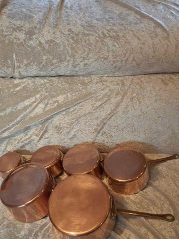 Steelpan (6) - Koper, Tin, Messing - Koperen potten met, Antiek en Kunst