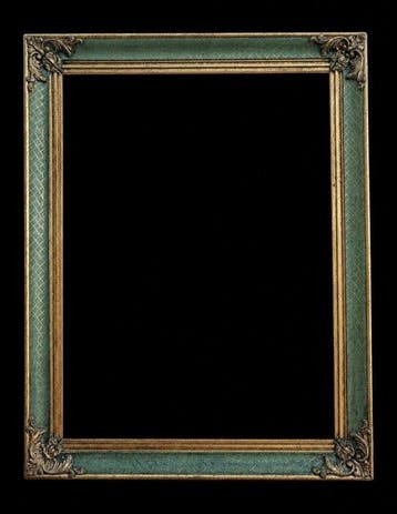 Lijst - Hout, Gips - 45 x 36 cm.
