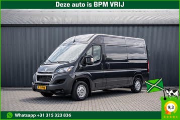 Peugeot Boxer L2H2 | Financial Lease voor 269 p/mnd, Stof, Gebruikt, Overige carrosserieën, Zwart