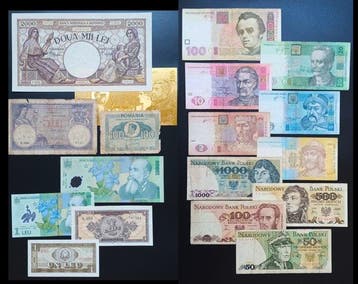 Wereld. - 18 Banknotes - Various Dates (Zonder minimumprijs)