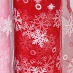 Lint organza tule met sneeuwvlokken blue kobalt 15 cm rol 10, Ophalen of Verzenden, Nieuw