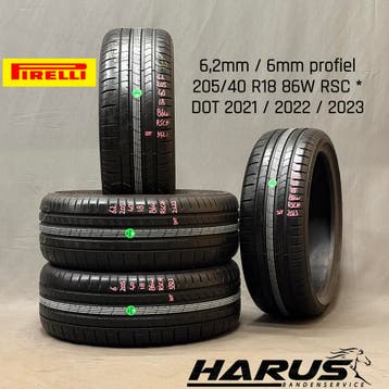 205/40/18 86W RSC * Pirelli zomerbanden 6,2/6mm profiel 4X, 18 inch, Gebruikt, Band(en), Personenwagen