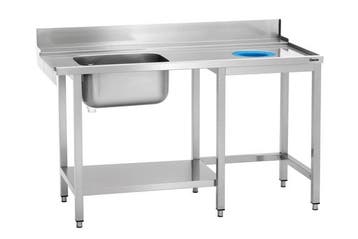 Aanvoertafel | Wasbak en afvalgat | RVS | 150 x 73 x 90cm, Verzenden, Nieuw in verpakking