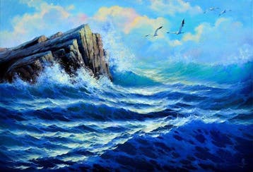 Natalia Tokar (1973) - Seascape - Waves