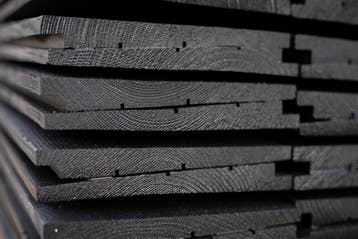 HOUT ACTIE! Zweeds rabat plank zwart €2,79 per m1, Minder dan 25 mm, Grenen, Nieuw, Ophalen of Verzenden