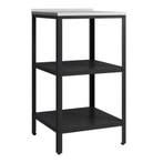 Bijzettafel Bolognano voor buiten 92x50x50 cm zwart en zilve, Huis en Inrichting, Tafels | Bijzettafels, Verzenden, Nieuw