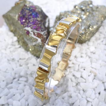 Lapponia bicolor gouden Alba armband (Schakelarmband), Sieraden, Tassen en Uiterlijk, Armbanden, Ophalen of Verzenden, Gebruikt