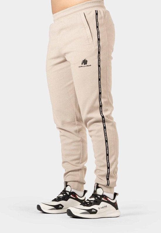 2dekans | Gorilla Wear Harvey Trainingsbroek - Beige - M, Kleding | Heren, Sportkleding, Beige, Zo goed als nieuw, Ophalen of Verzenden