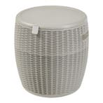 Tuinbox Avetrana koelbox rond 44xØ40 cm lichtbruin casa.pro, Verzenden, Nieuw