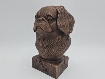 Bust of a japanese chin bust dog statue - home decor dog lov, Verzenden, Nieuw