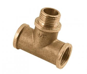 BONFIX Draad messing T-stuk 3/4 bi. x 3/4 bu. x 3/4 bi., Doe-het-zelf en Verbouw, Ophalen of Verzenden, Nieuw