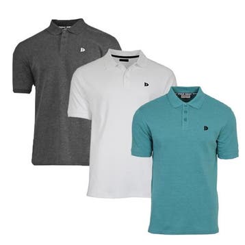 Donnay Donnay Heren - 3-Pack - Polo shirt Noah - Donkergrijs, Kleding | Heren, Verzenden, Nieuw