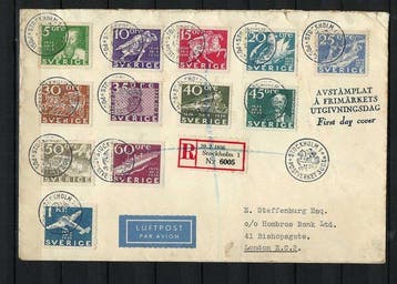 Zweden - Sweden Collection Letters - Brefkorts - Air Mail -, Gestempeld