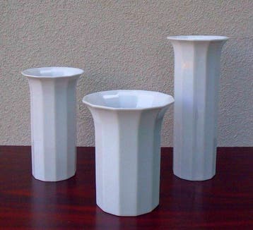 Rosenthal - Tapio Wirkkala - Vaas (3) - Polygon - Porselein