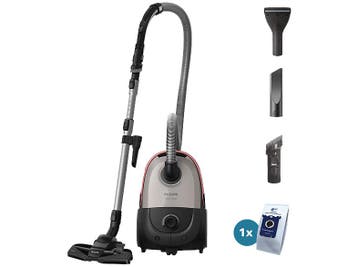 Philips -  Stofzuiger Met Zak Max Zuigvermogen 750 W Beige, Verzenden, Nieuw, Stofzak, Minder dan 1200 watt