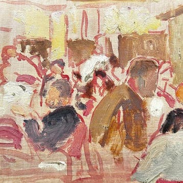 Jean Dreyfus-Stern (1890-1969) - Intérieur animé d’un café, Antiek en Kunst