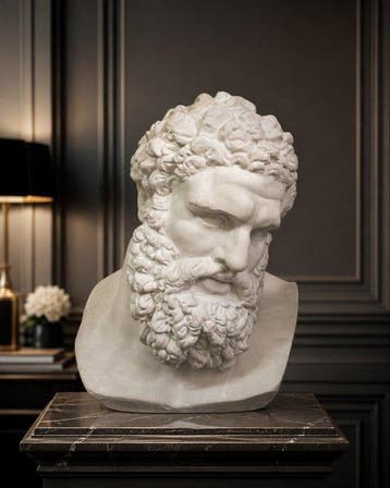sculptuur, Busto di Ercole Farnese - 60 cm - Gips