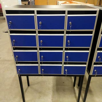 12-deurs Aestic postvakkenlockerkast - 142x92x42 cm, Ophalen of Verzenden, Nieuw