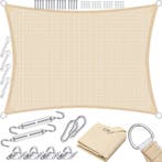 Schaduwdoek - Zonnezeil - Rechthoekig - 2x4 m - Creme - KESS, Verzenden, Zo goed als nieuw