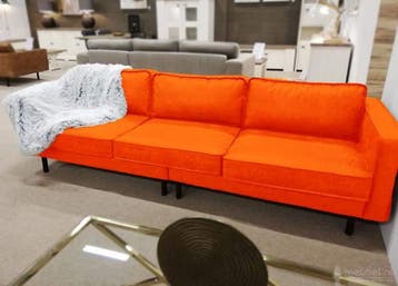 Bankstel Westervoort - rechte banken - Oranje, Nieuw, Stof