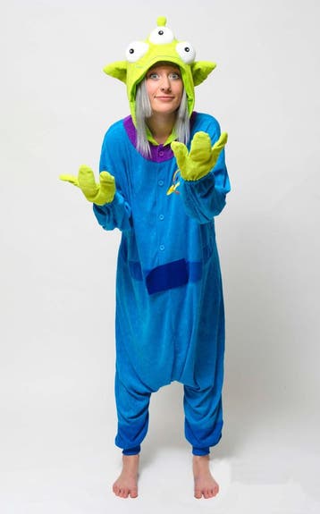 KIMU® Onesie Alien Pak S-M of 158-164 Alienpak Buitenaards W, Carnaval, Nieuw, Ophalen of Verzenden, Kleding