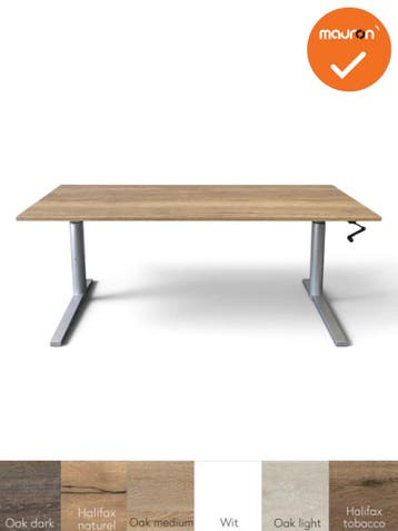 Gispen bureau – Slinger verstelbaar – L-Poot – 140x80, Werkplek, Ophalen of Verzenden, Gebruikt, Bureau