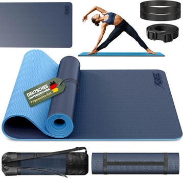 Yogamat - Fitness mat - Sportmat - Yoga mat extra dik - 183x, Verzenden, Zo goed als nieuw
