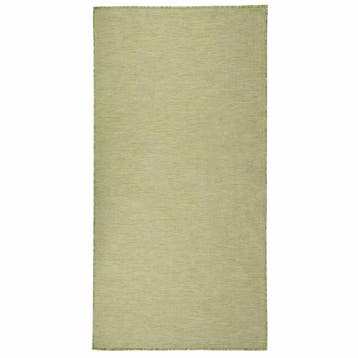 vidaXL Buitenkleed platgeweven 100x200 cm groen, Verzenden, Nieuw, Groen