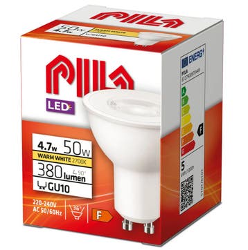 Pila LED GU10 4.7W/827 36º 380lm Niet-Dimbaar Ø5cm, Ophalen of Verzenden, Nieuw