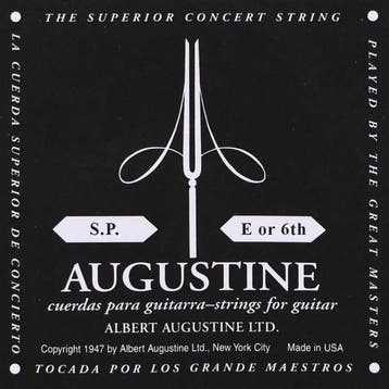 Augustine AUBLK-6 E-6 snaar, silverplated wound nylon, light, Muziek en Instrumenten, Ophalen of Verzenden, Nieuw