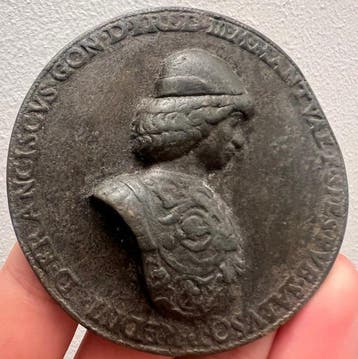 Italië. Medal Francesco II Gonzaga 125 gr 69mm bronzo opus