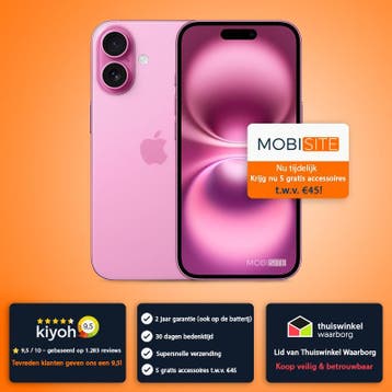 Apple iPhone 16 128GB | 4 Gratis Accessoires – Accu tot 100%, 128 GB, Verzenden, IPhone 16, Zo goed als nieuw