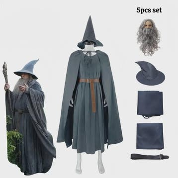 Gandalf Tovenaar Kostuum Heren - Compleet Wizard Cosplay voo, Verzenden, Nieuw