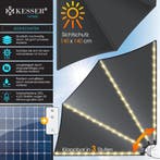 KESSER® opvouwbaar balkonscherm - LED - 140x140cm - Antracie, Verzenden, Zo goed als nieuw