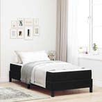 vidaXL Boxspringbed met matras Zwart 80 x 220 cm Stof, Verzenden, Nieuw, Zwart, Stof