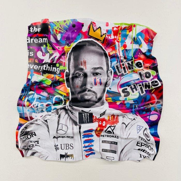 SOYZ BANK (1988) x AIIROH (1987) - Lewis Hamilton by Aiiroh, Antiek en Kunst, Kunst | Designobjecten