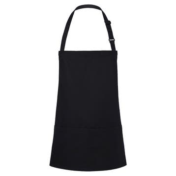 GGM Gastro | (6 stuks) KARLOWSKY | Slabbenschort Kort Basic, Verzenden, Nieuw, Zwart, Schort